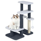 2-in-1 Cat Stairs & Cat Tree with Sisal Scratching Post – 4-Level Pet Steps for Senior Cats & Small Dogs