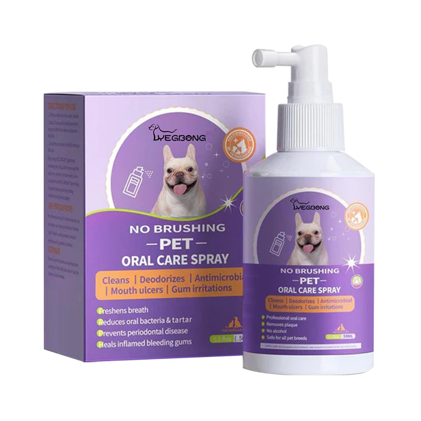 No-Brushing Pet Oral Care Spray for Dogs & Cats – Fresh Breath & Dental Care