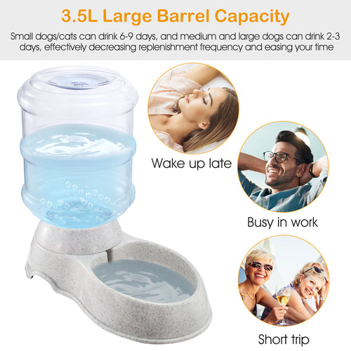 3.5L Automatic Pet Water Dispenser – Gravity-Fed Water Feeder for Dogs & Cats