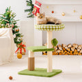 Multi-Level Cat Tree with Plush Bed & Sisal Scratching Posts – Indoor Cat Condo (Green)