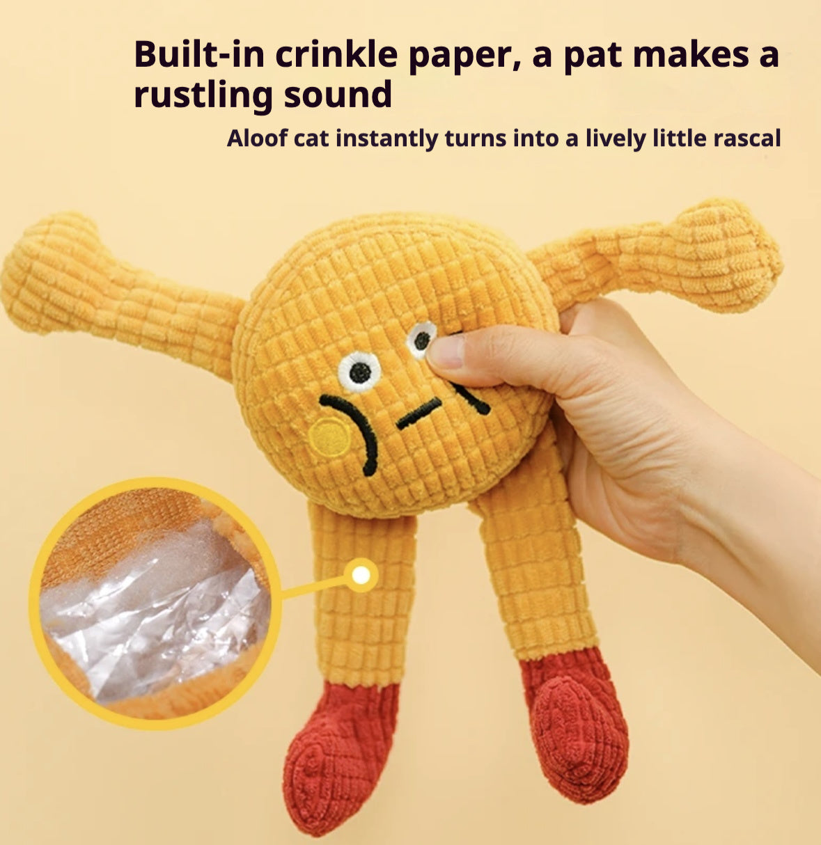 Squeaky Catnip Plush Toy – Soft Chew & Comfort Toy for Cats and Small Dogs