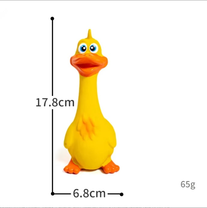 Squeaky Duck Latex Dog Chew Toy – Interactive Chew & Boredom Buster for Puppies & Dogs