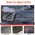 BBQ Grill Cleaning Brush with Stainless Steel Scraper – Heavy-Duty Barbecue Cleaner for Gas & Charcoal Grills