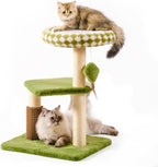 Multi-Level Cat Tree with Plush Bed & Sisal Scratching Posts – Indoor Cat Condo (Green)