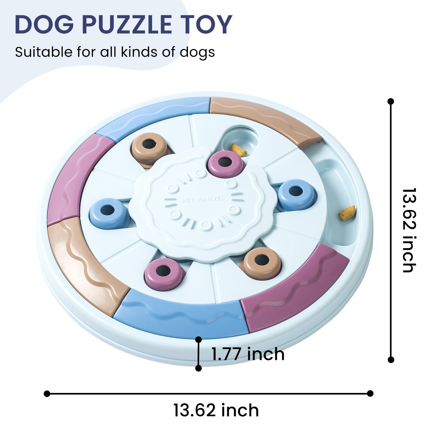 Interactive Dog Puzzle Toy – Treat Dispensing Brain Game for Smart Dogs (Levels 1–3)