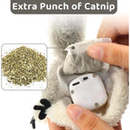 Flapping Squirrel Catnip Toy – Touch-Activated Interactive Cat Toy with Motion & Sound