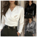 Elegant V-Neck Spring/Summer Blouse