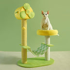 Modern Multi-Level Cat Tree & Climbing Tower with Scratching Posts, Hammock & Perches