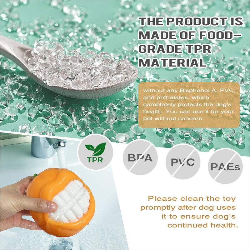 Tough Squeaky Dog Chew Toy – Durable Rubber Ball for Aggressive Chewers