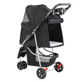 Luxury Pet Stroller for Dogs & Cats – Foldable, Breathable Travel Cart with Storage (Black)