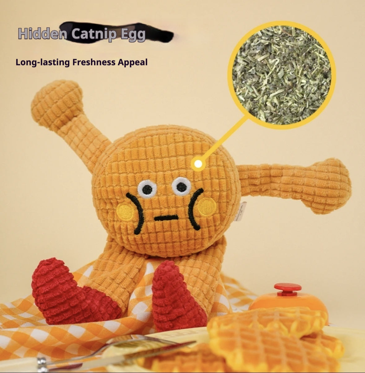 Squeaky Catnip Plush Toy – Soft Chew & Comfort Toy for Cats and Small Dogs